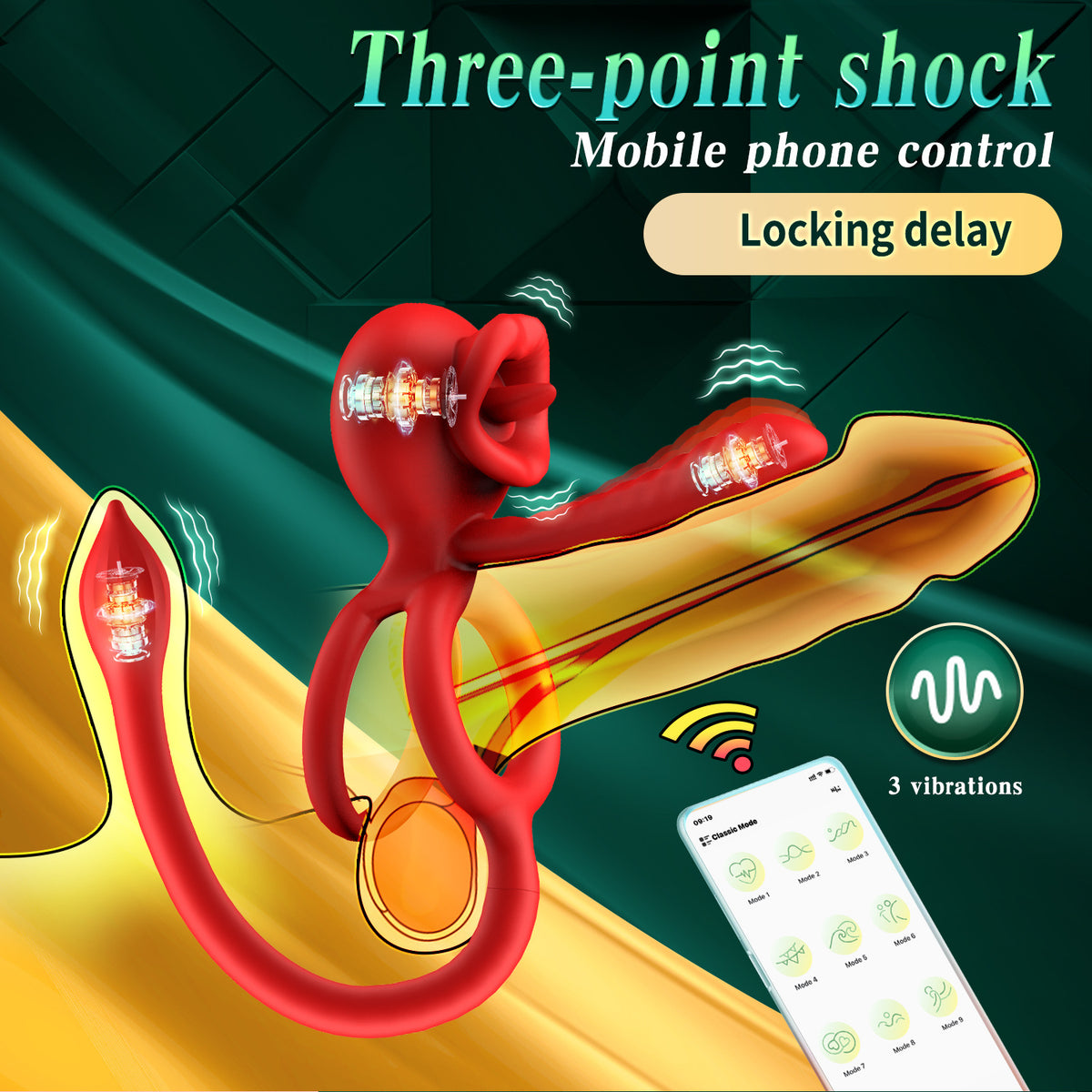 3-in-1 Couple Vibrator with App Control – Dual Ring & Anal Plug for Intense Shared Pleasure - image 4