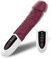 G Spot Dildo Vibrator with LED Display - Dark Red - image 0