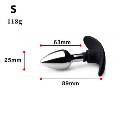 Tailz Master Series Dark Invader Metal & Silicone Anal Plug - S - image 4