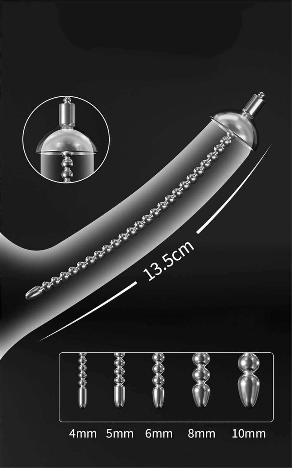 Metal Beaded Urethral Sounding Plug  - image 2