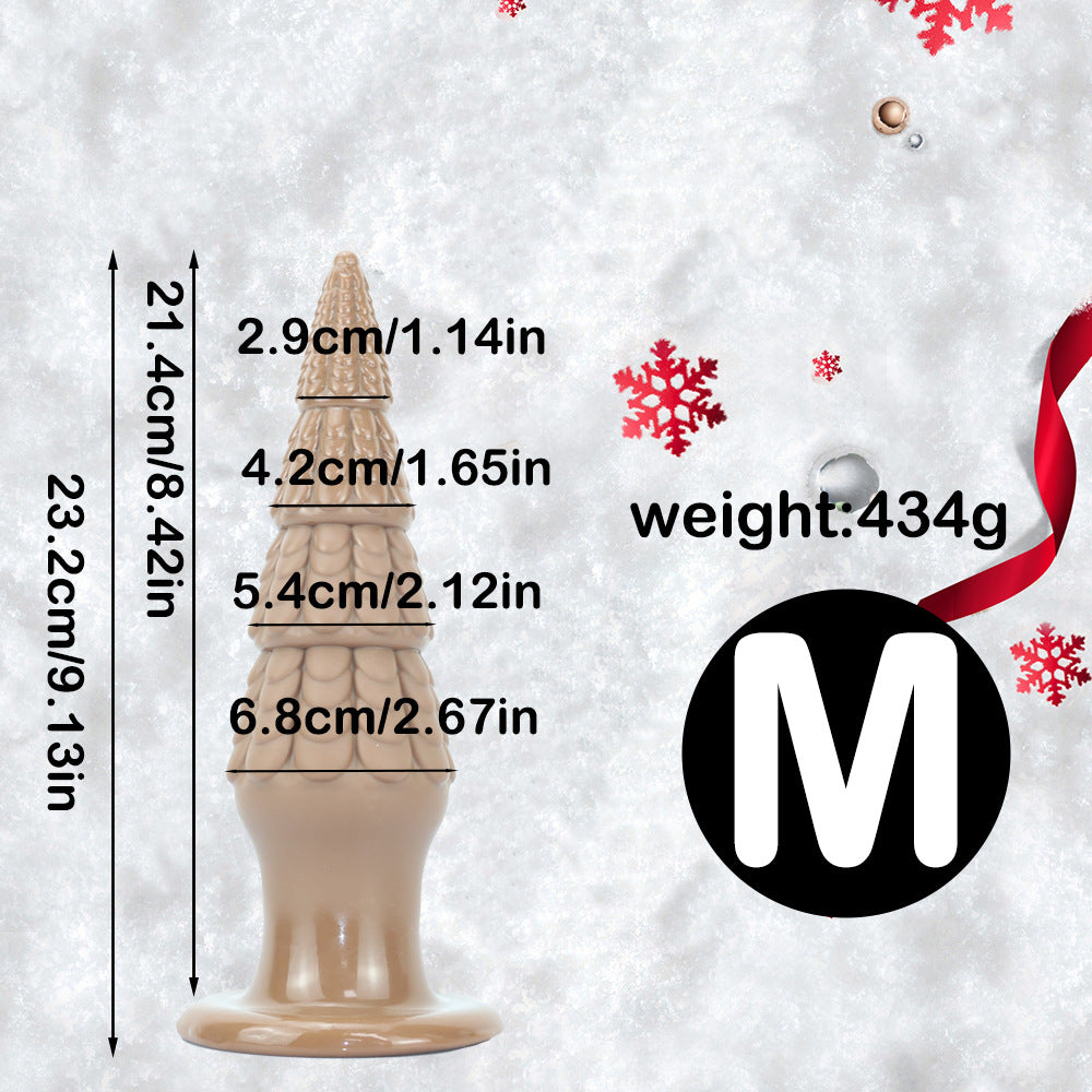 Christmas Tree Spiral Cone Suction Cup Anal Plug - Brown M - image 5