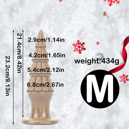 Christmas Tree Spiral Cone Suction Cup Anal Plug - Brown M - image 5