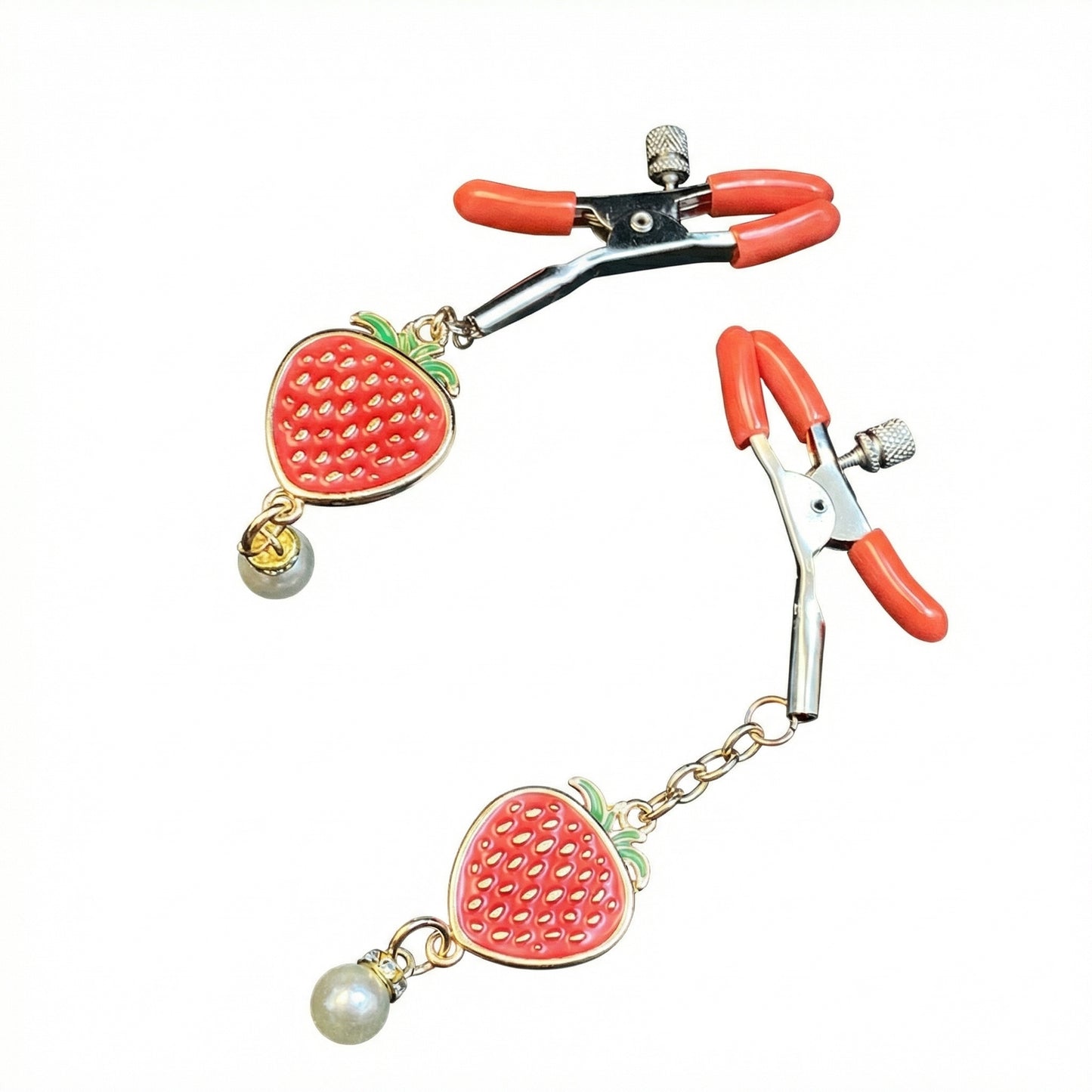 Cute Strawberry Nipple Clamps With Adjustable Dual Clip Design - image 15