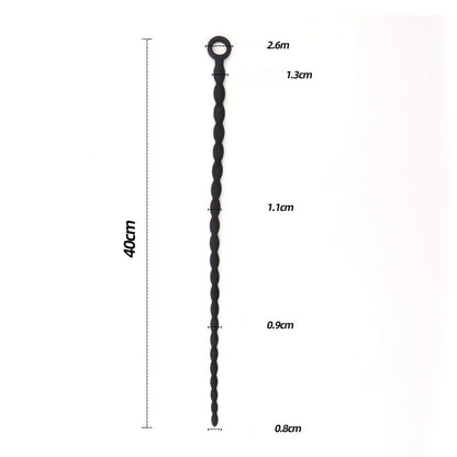 Extra Long Beaded Silicone Urethral Sounds - image 1