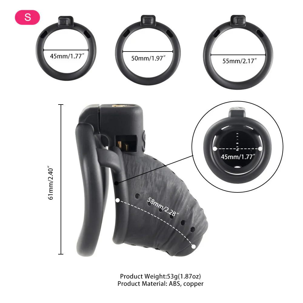 Black Slave Chastity Cage - Punch - S - image 7