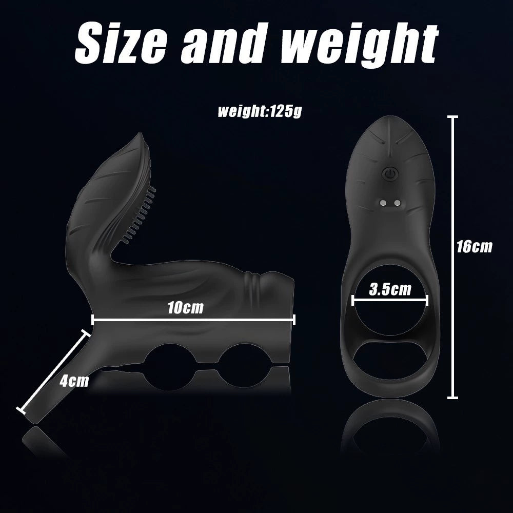 2 in 1 Silicone Vibrating Penis Sleeve Enhances Girth - image 2