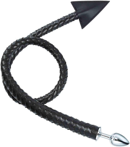 Stainless Steel Anal SM Flogger Whip - Black - image 5