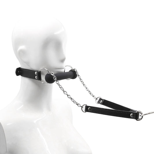 BDSM Mouth Gag With Leash - image 0
