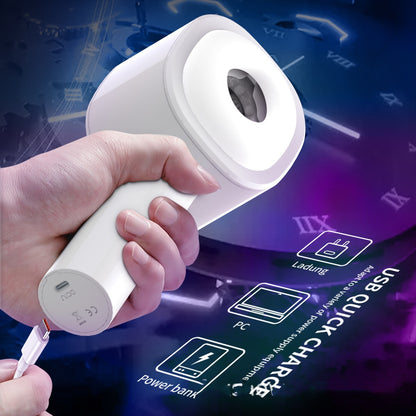 Telescopic 7 Vibration Mode Portable Masturbator Stroker - White - image 1