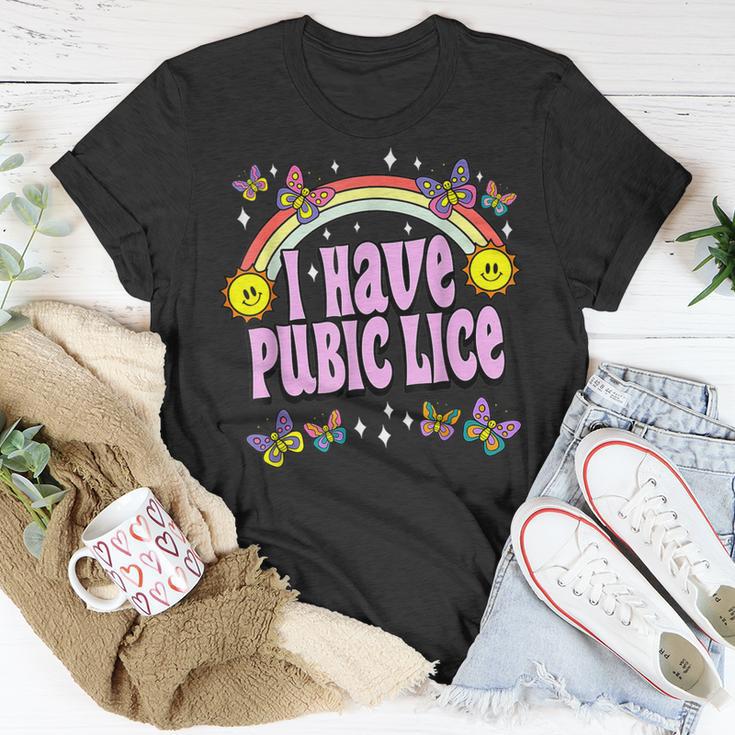 I Have Pubic Lice Retro Offensive Inappropriate Meme T-Shirt - image 8