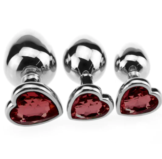 Candy Love Anal Butt Plug - Red-large - image 0