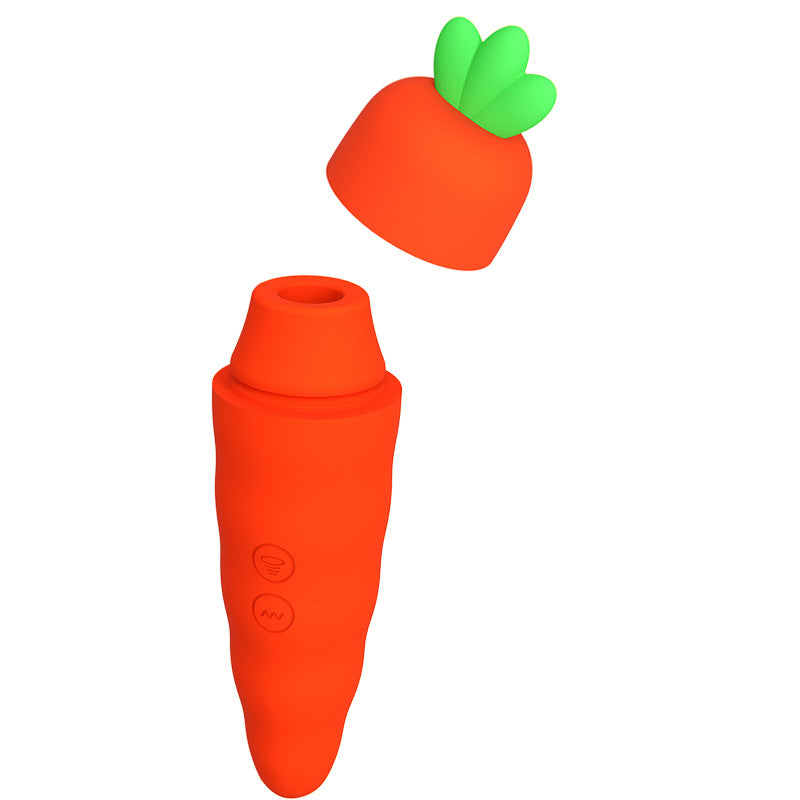 Dual-Pleasure Carrot Vibrator - Orange - image 7