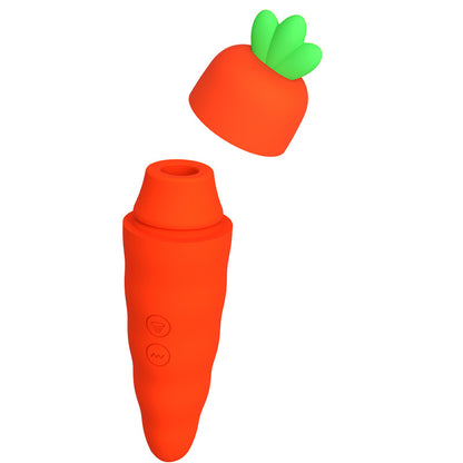 Dual-Pleasure Carrot Vibrator - Orange - image 7