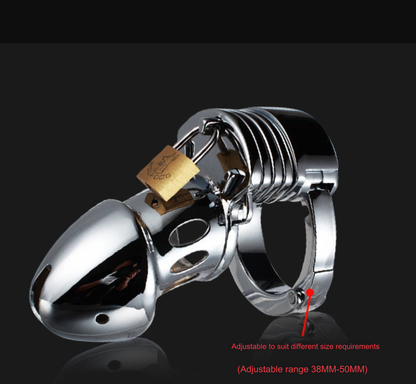 Metal Chastity Cage Prevent Cheating Quit Jerking Off Abstinence Device - image 1