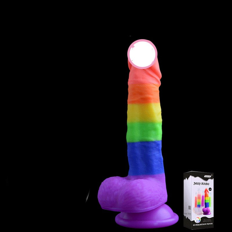 Rainnow Gel Dildo - Rainbow 1 - image 5