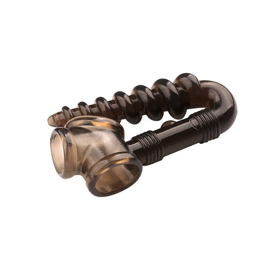 Dual Penius Ring with Spiral Texture Design - image 0