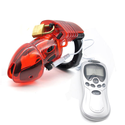 Shock the Cock Chastity Cage - Red - image 2