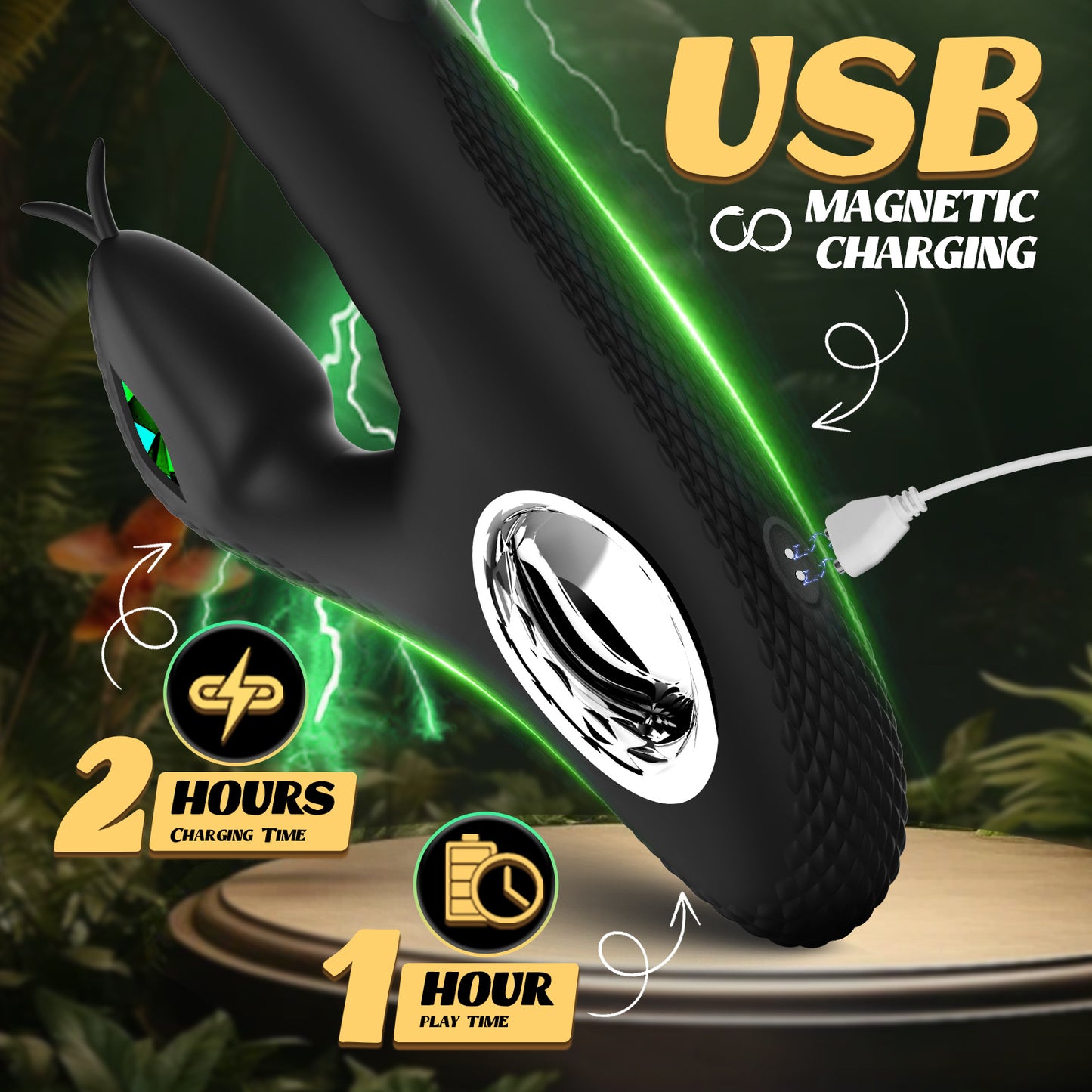 Snake-lnspired G-Spot Dildo Vibrator - image 4