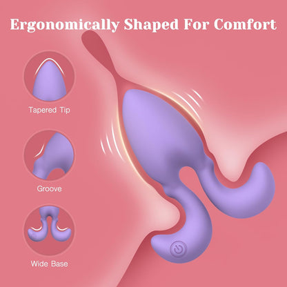 Vibrating Butt Plug with Remote Control G Spot  Clit Stimulation - image 1