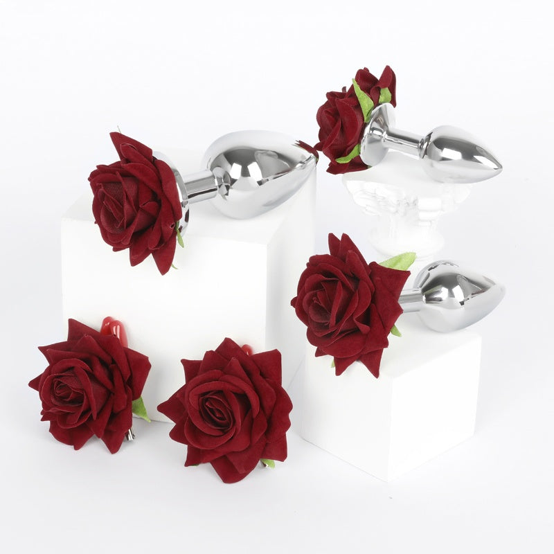 EcoRose – Sustainable Floral Anal Plug & Nipple Clamp Set - image 5