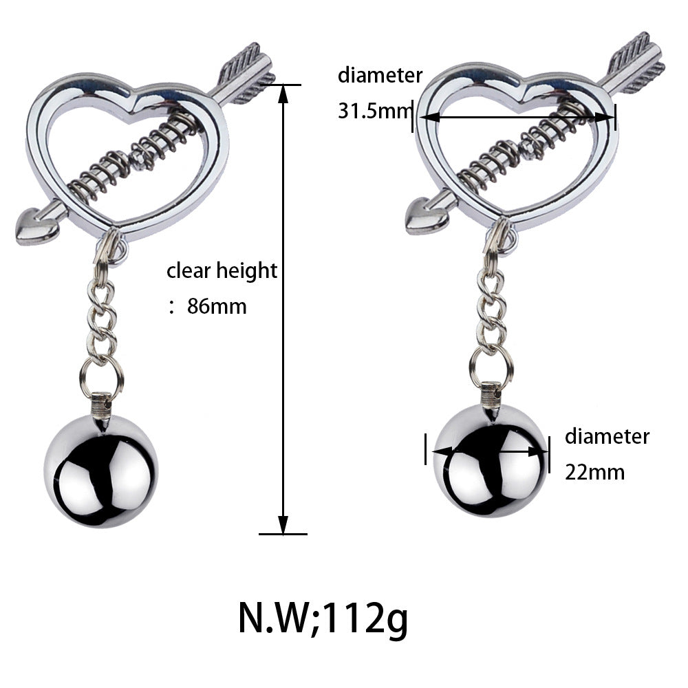 BDSM Heart Shape Nipple Clamps Nipple Clips - image 1
