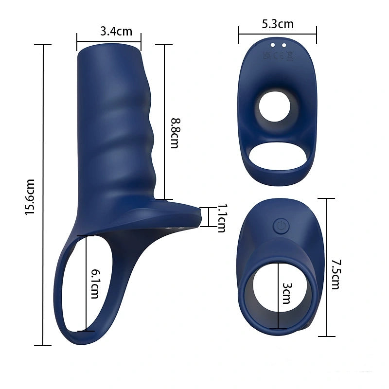 Vibrating Penis Sleeve Cock Extender with Remote - image 2
