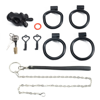 Bull Chastity Cage Kit - Black - image 5
