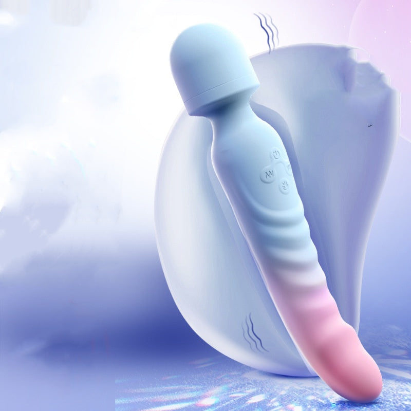 Silicone Heating Vibrator Wand with 7 Vibration Modes - Blue - image 6