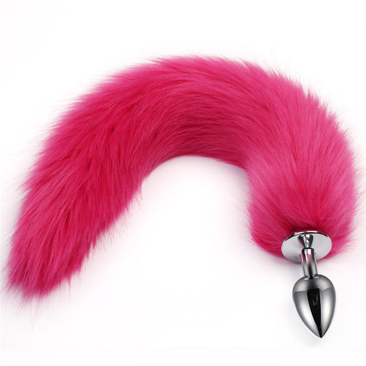 False Fox Tail Metal Butt Plug Anal Toy - 4.0CM - image 1