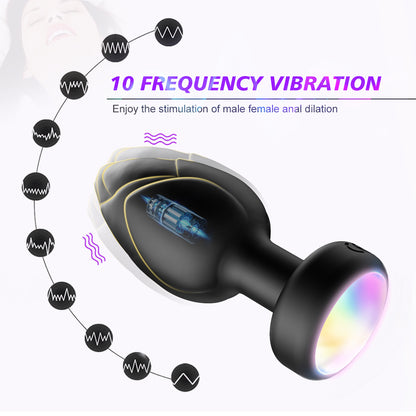 Led Light Up Butt Plug With 10 Vibration Modes with Remote - image 5
