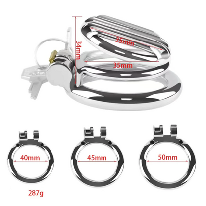 2023 Plate Layer Chastity Cage - M - 3 Rings Set - image 4