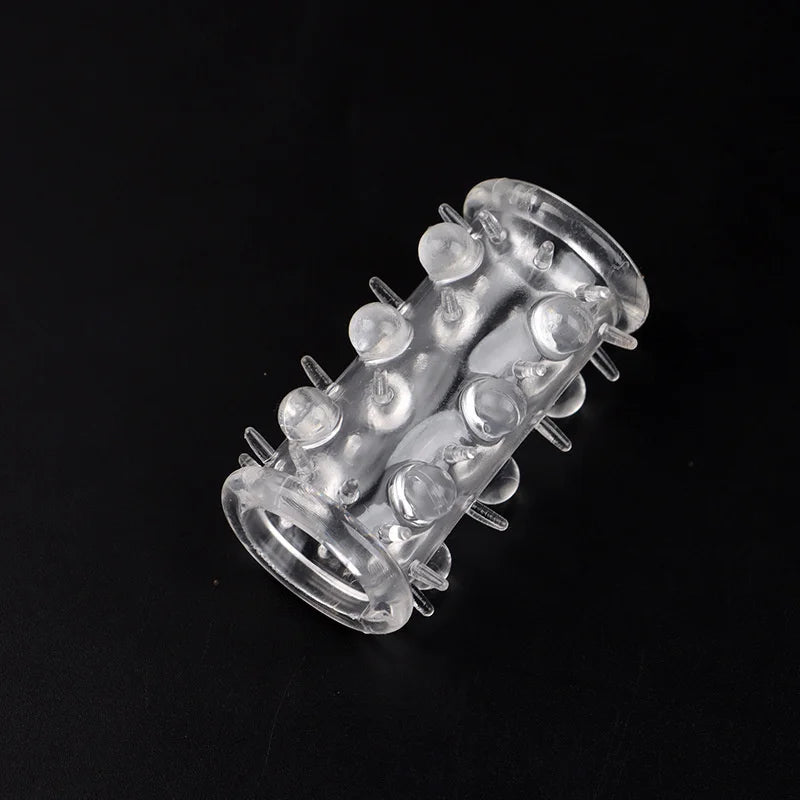 Penis Ring Condom Sleeve Penis Extender  - Clear - image 5
