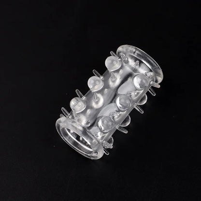 Penis Ring Condom Sleeve Penis Extender  - Clear - image 5