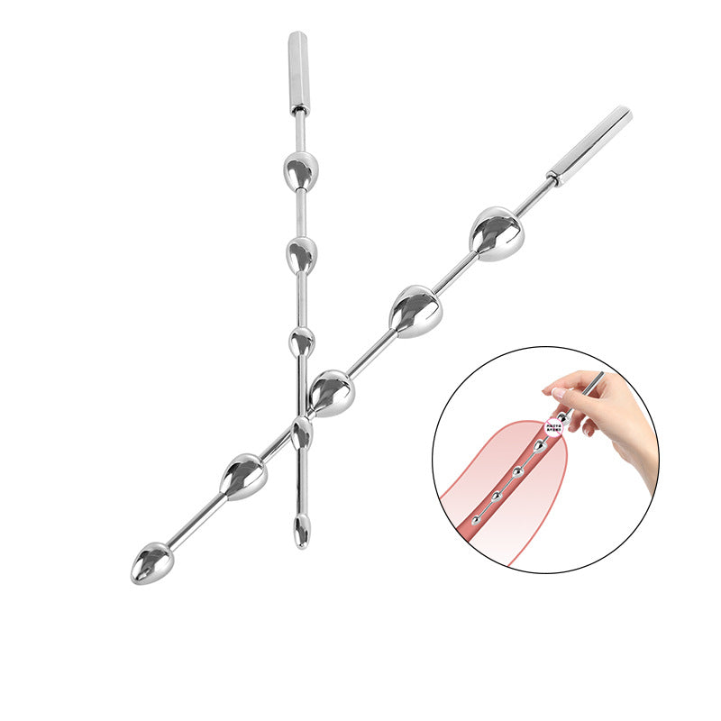Stainless Steel Beaded Urethral Sounding Rod - image 0