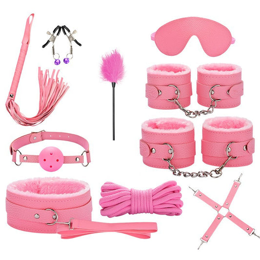 Luxury 10-Piece BDSM Restraint Set - Pink - image 0