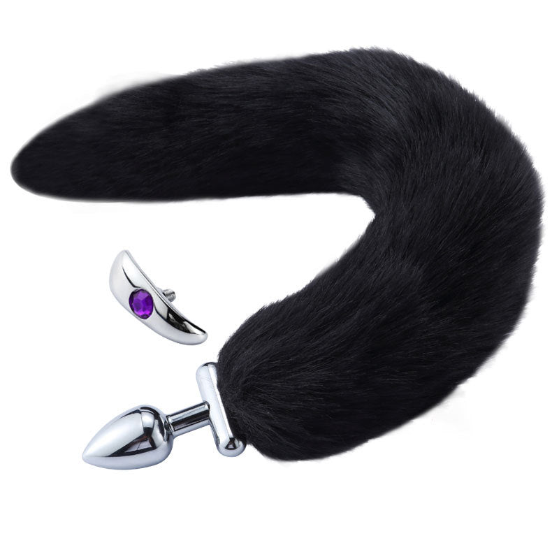 Elegant Cosplay Tail Anal Butt Plug - Black - image 6