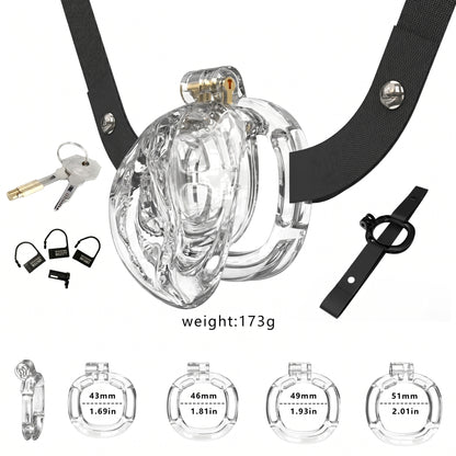 StealthFlex Adjustable Chastity Cage - Transparent - image 2