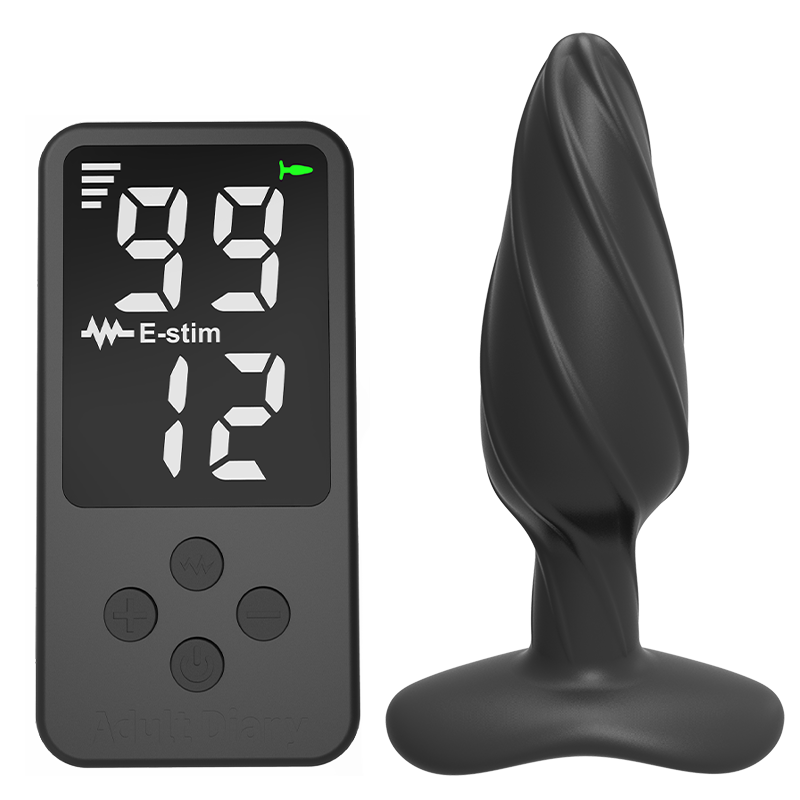 2023 Premium Electro Butt Plug Vibrating Anal Plug - Black - image 0