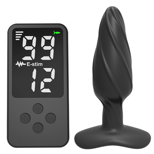 2023 Premium Electro Butt Plug Vibrating Anal Plug - Black - image 0