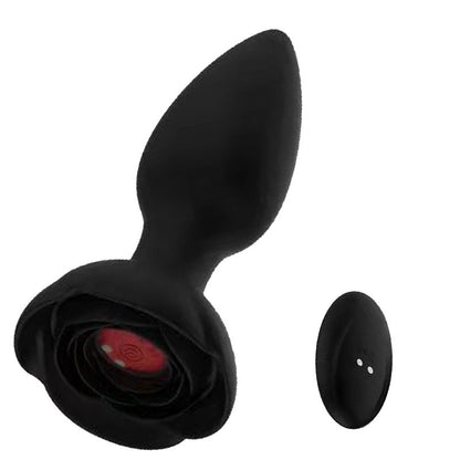 Rosegasm Vibrating Butt Plug - Black - image 0
