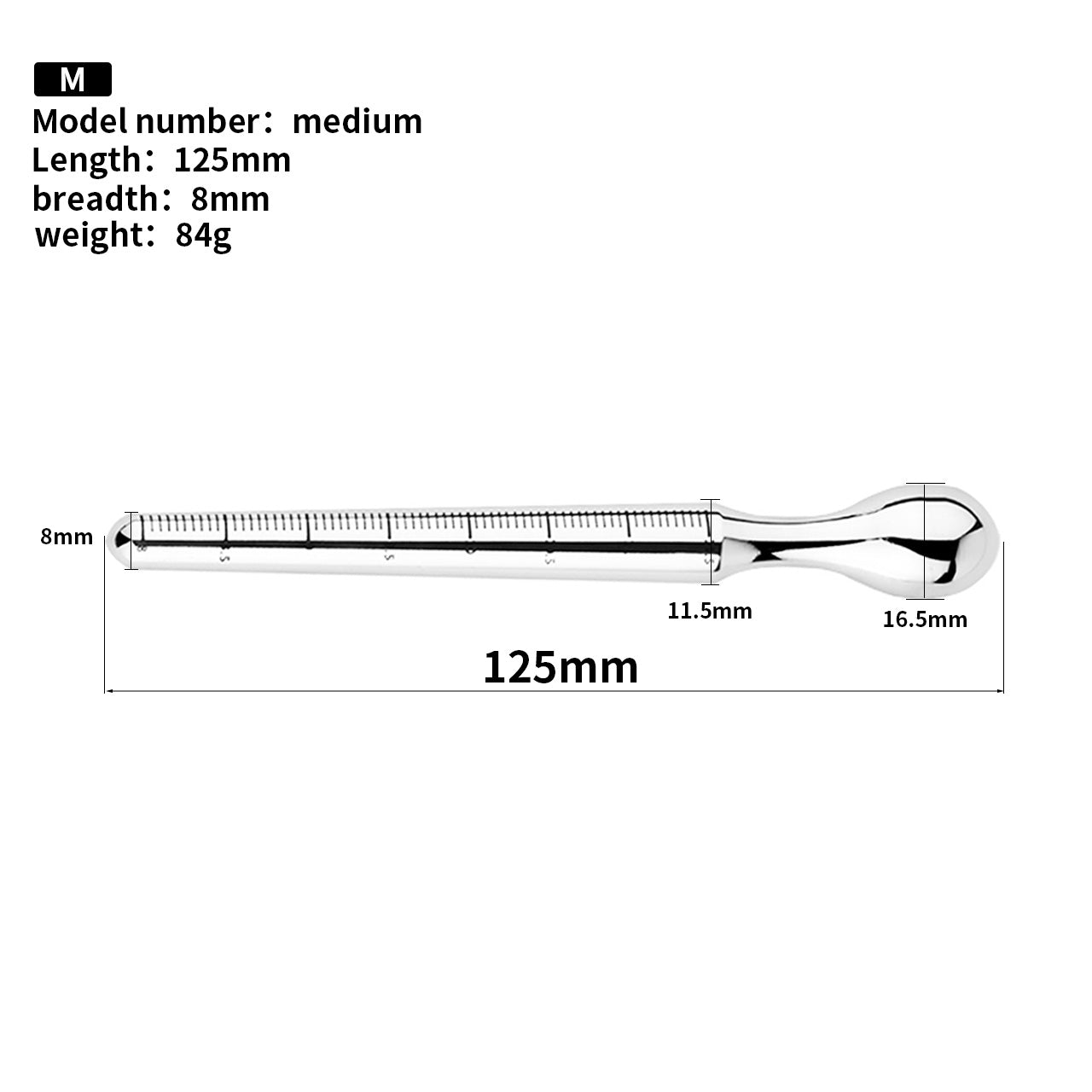 Stainless Steel Urethral Sounds With Scale Sounding Rods  - M - image 5