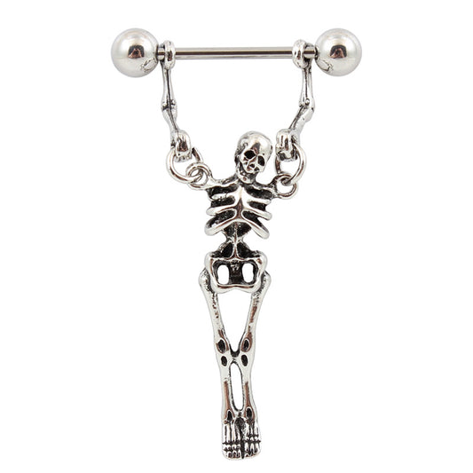Skeleton Nipple Ring - Silver - image 0