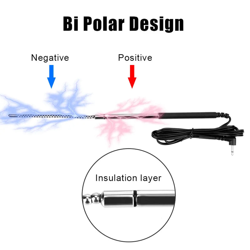 tainless Steel Urethra Beads Dilator Bi-Polar Electric Shock - image 0