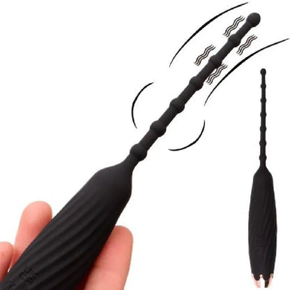 7.87'' Vibrating Urethral Sound With Four Smooth Beads - image 1