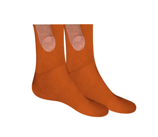 Funny Penis Socks - Brown - one size fits all - image 0