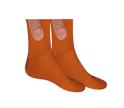 Funny Penis Socks - Brown - one size fits all - image 0