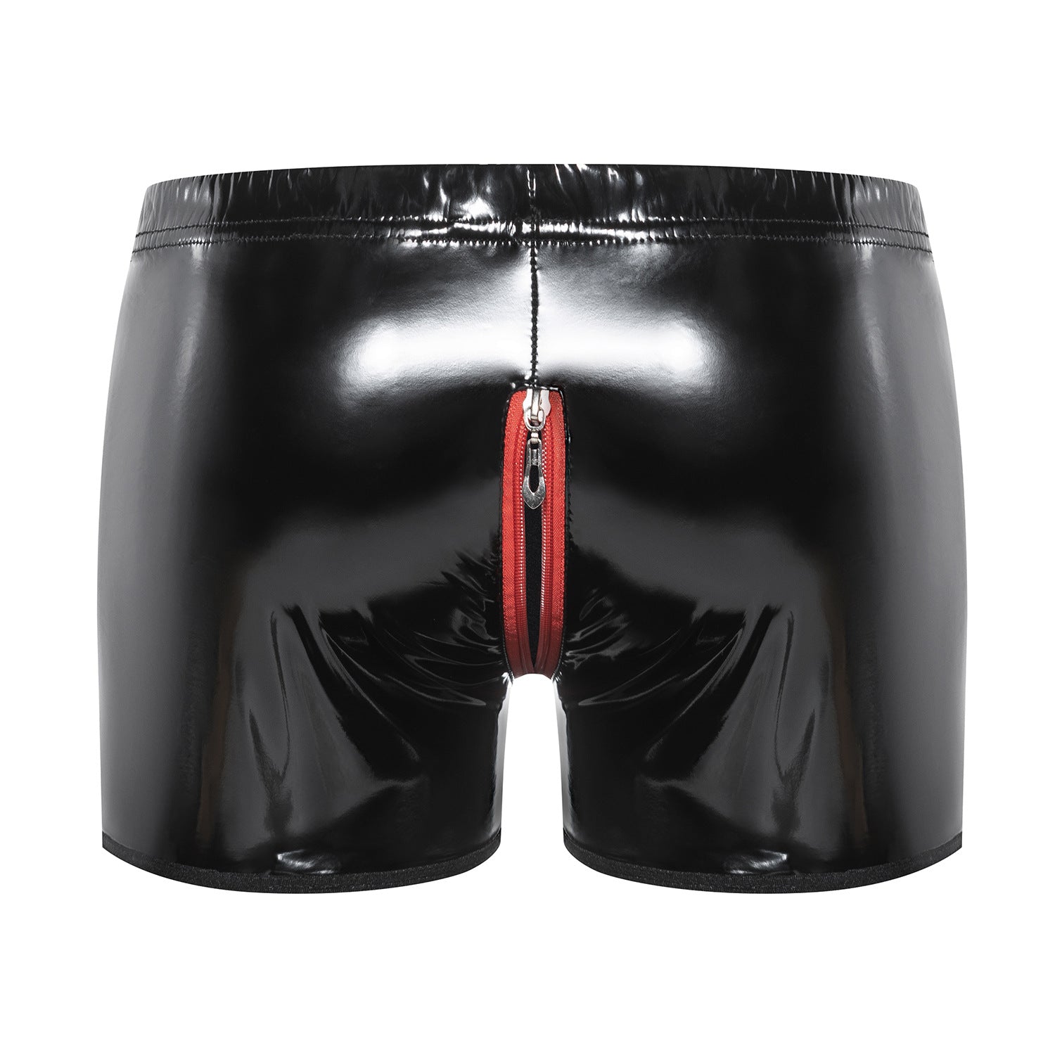 Men's Patent Leather Zipper Boxer Shorts - image 2
