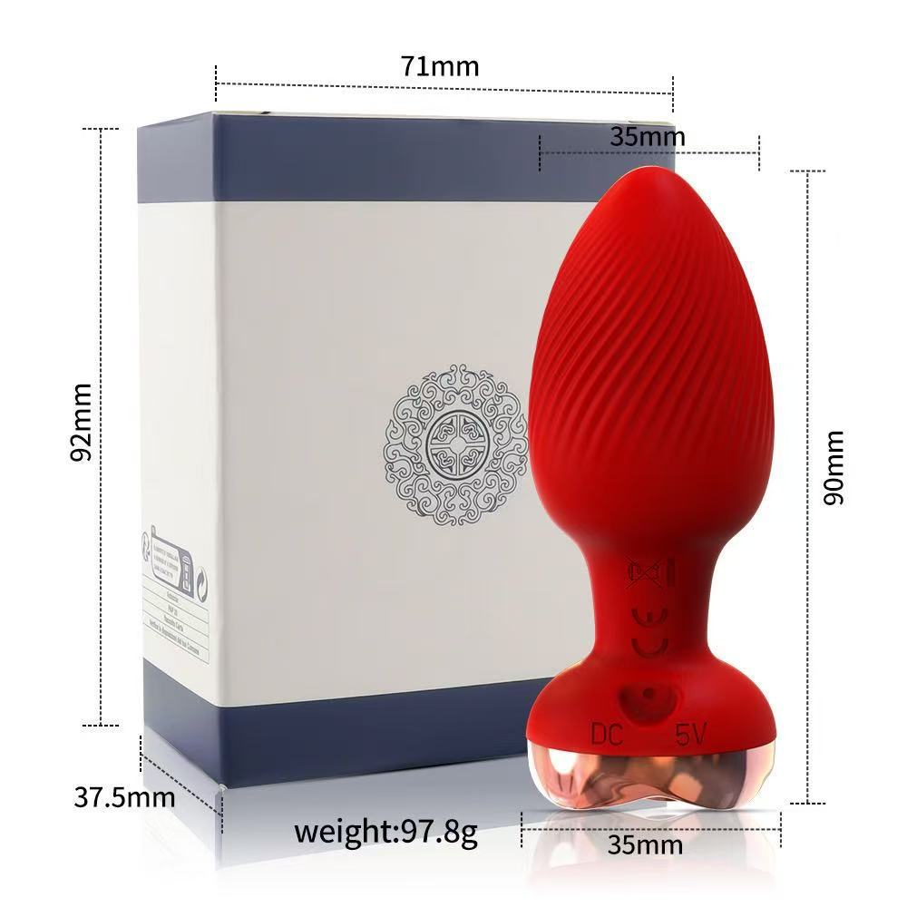 Rose Style Sex Toy Anal Plug Vibrator With Remote Wireless Control  - image 2