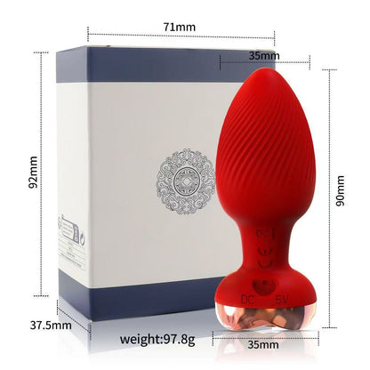 Rose Style Sex Toy Anal Plug Vibrator With Remote Wireless Control  - image 2