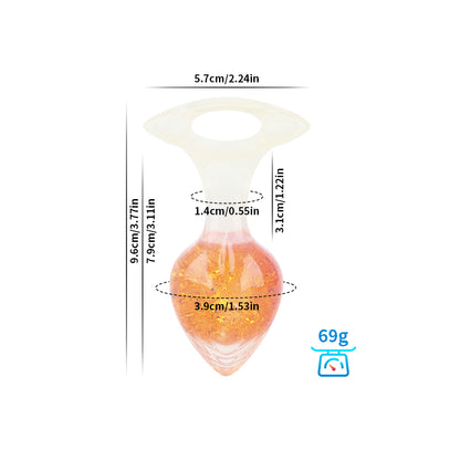 Crystalix Silicone Anal Plug - Orange - M - image 11